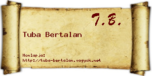 Tuba Bertalan névjegykártya